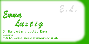 emma lustig business card